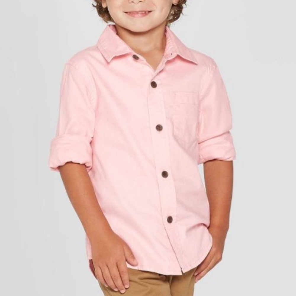 Toddler Boys' Long Sleeve Button-Down Shirt -